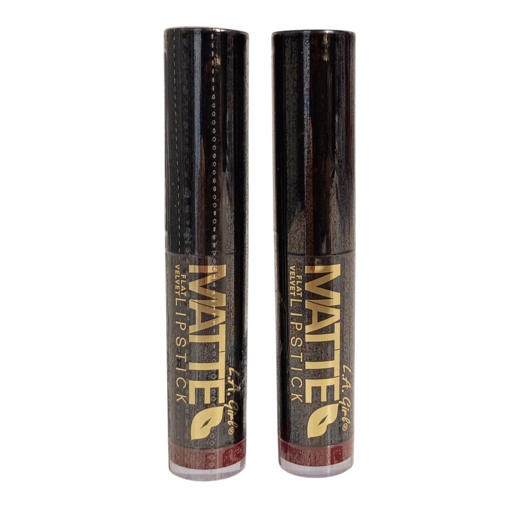 Lot of ‎ 2 L.A Girl Matte Flat Velvet Lipstick GLC810 Bite Me New Sealed